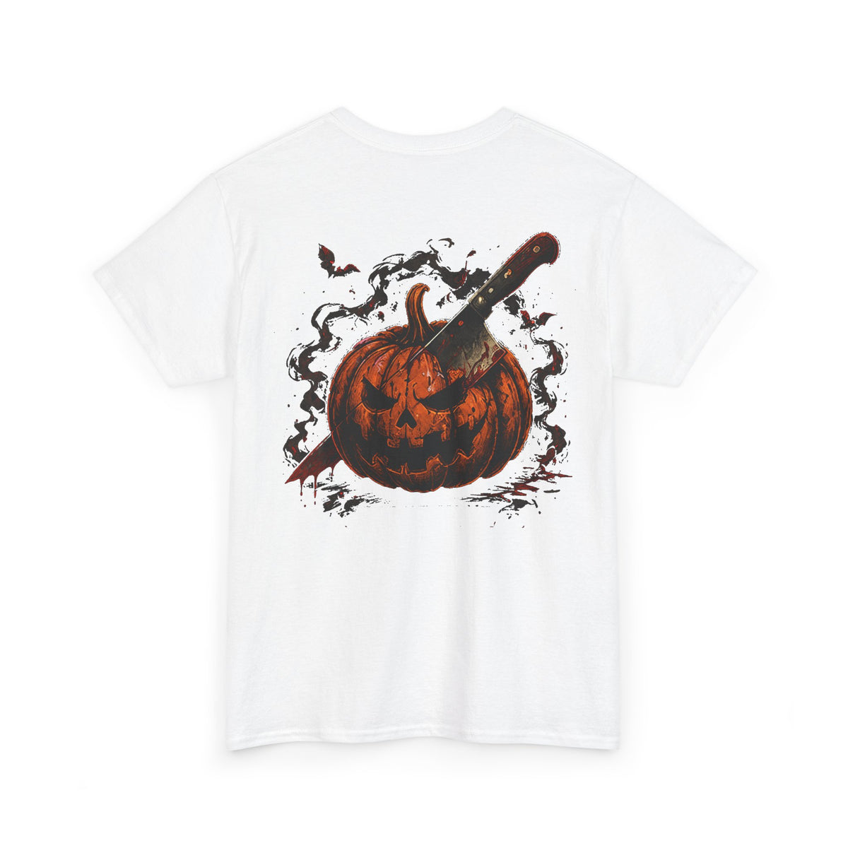 Carve Your Destiny Pumpkin T-Shirt in White — back view
