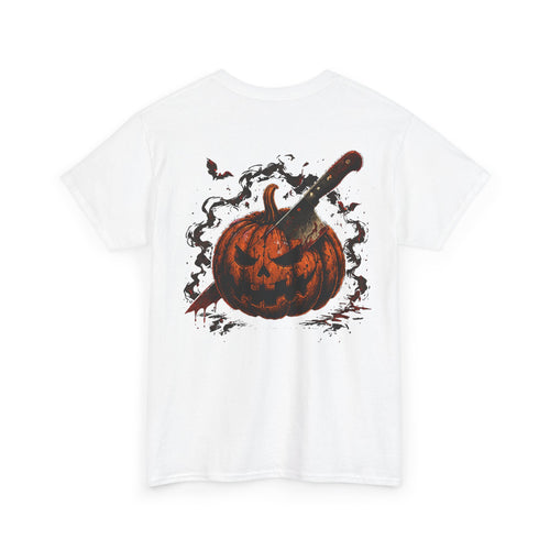 Carve Your Destiny Pumpkin T-Shirt in White — back view