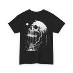 Pale Remains Skull T-Shirt in Black — back view
