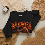 Ride or Die Skeleton Biker Sweatshirt in Black — folded view