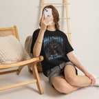 Never Stay Buried Zombie Hand T-Shirt in Black — model view