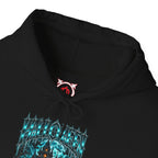 Midnight Manor Haunted House Hoodie in Black — front view