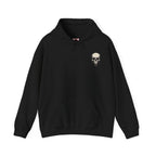 Dripping Skull Hoodie in Black — front view