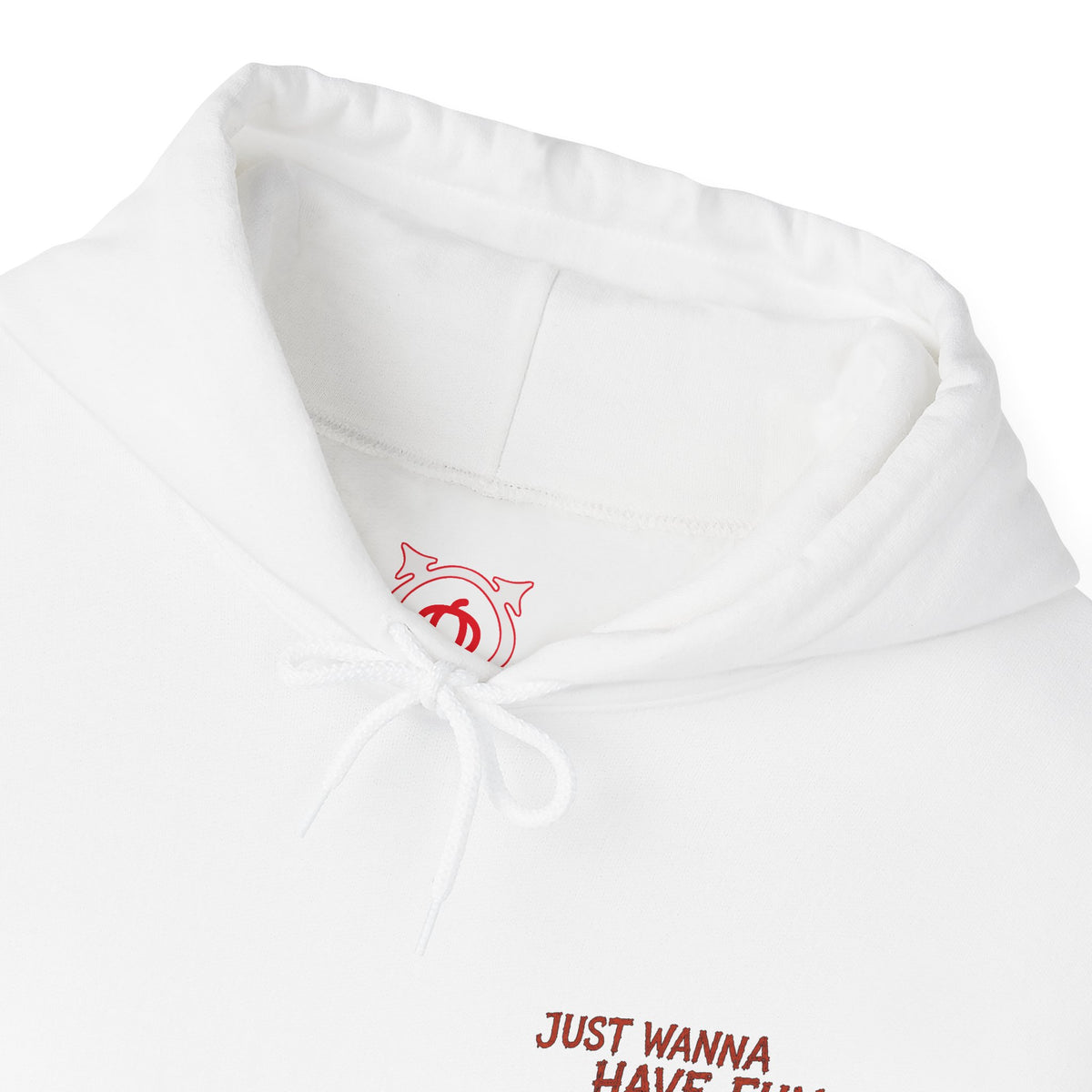 Ghosts Just Wanna Have Fun Hoodie in White — front view