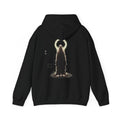 Pale Halo Ghost Hoodie in Black — back view