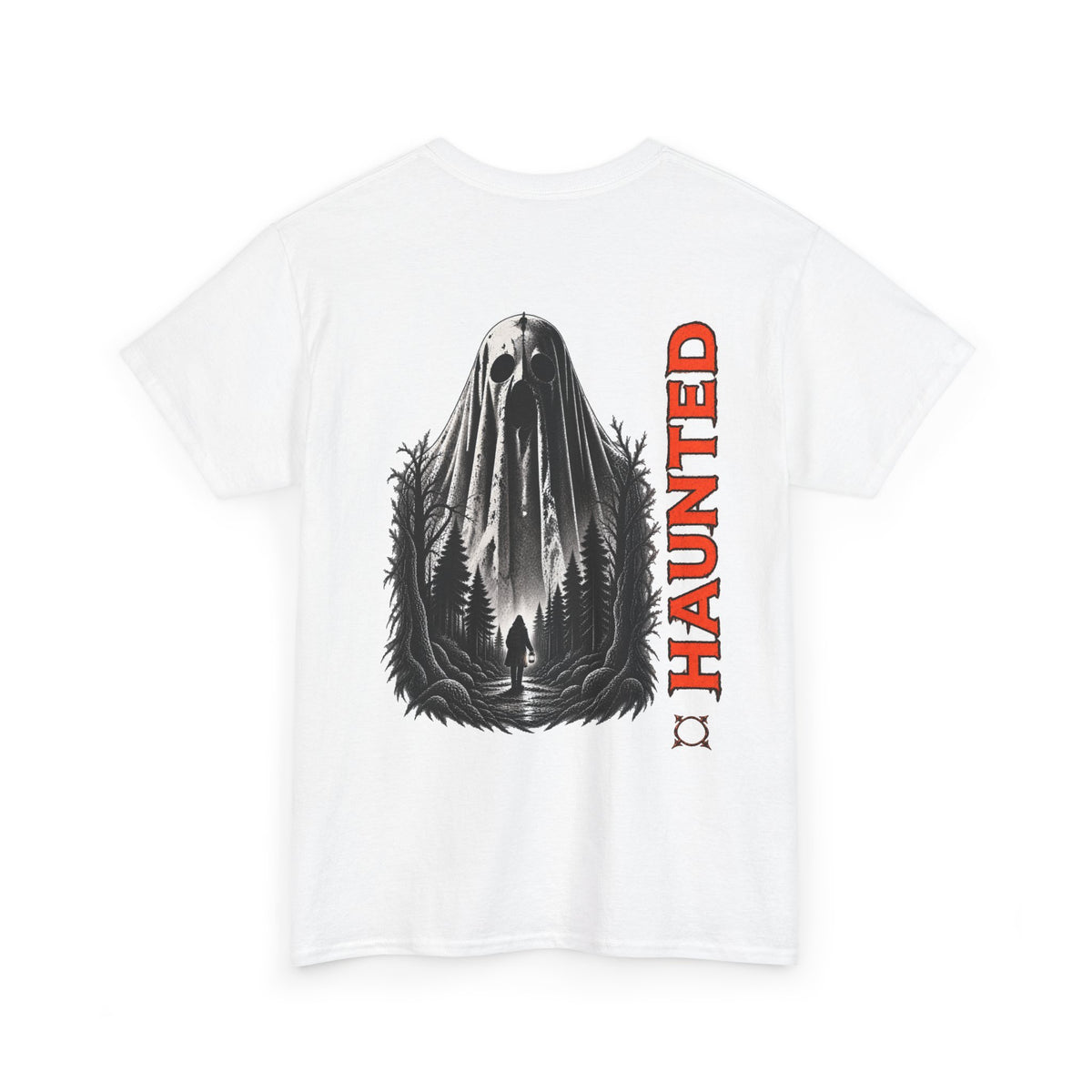 Haunted Ghost T-Shirt in White — back view