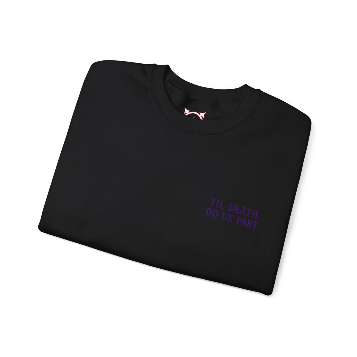Til Death Grim Reaper Sweatshirt in Black — folded view