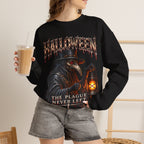 Last Lantern Plague Doctor Sweatshirt in Black — model view