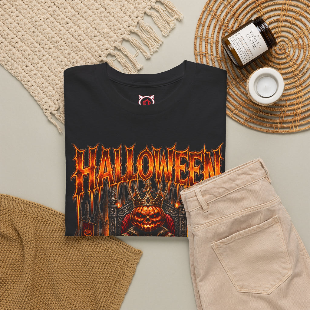 Pumpkin King T-Shirt in Black — folded view