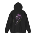 Death Smile Pumpkin Hoodie in Black — back view