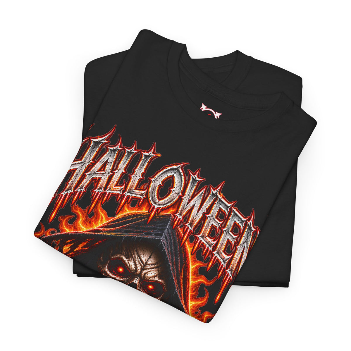 Death Awaits Grim Reaper T-Shirt in Black — folded view