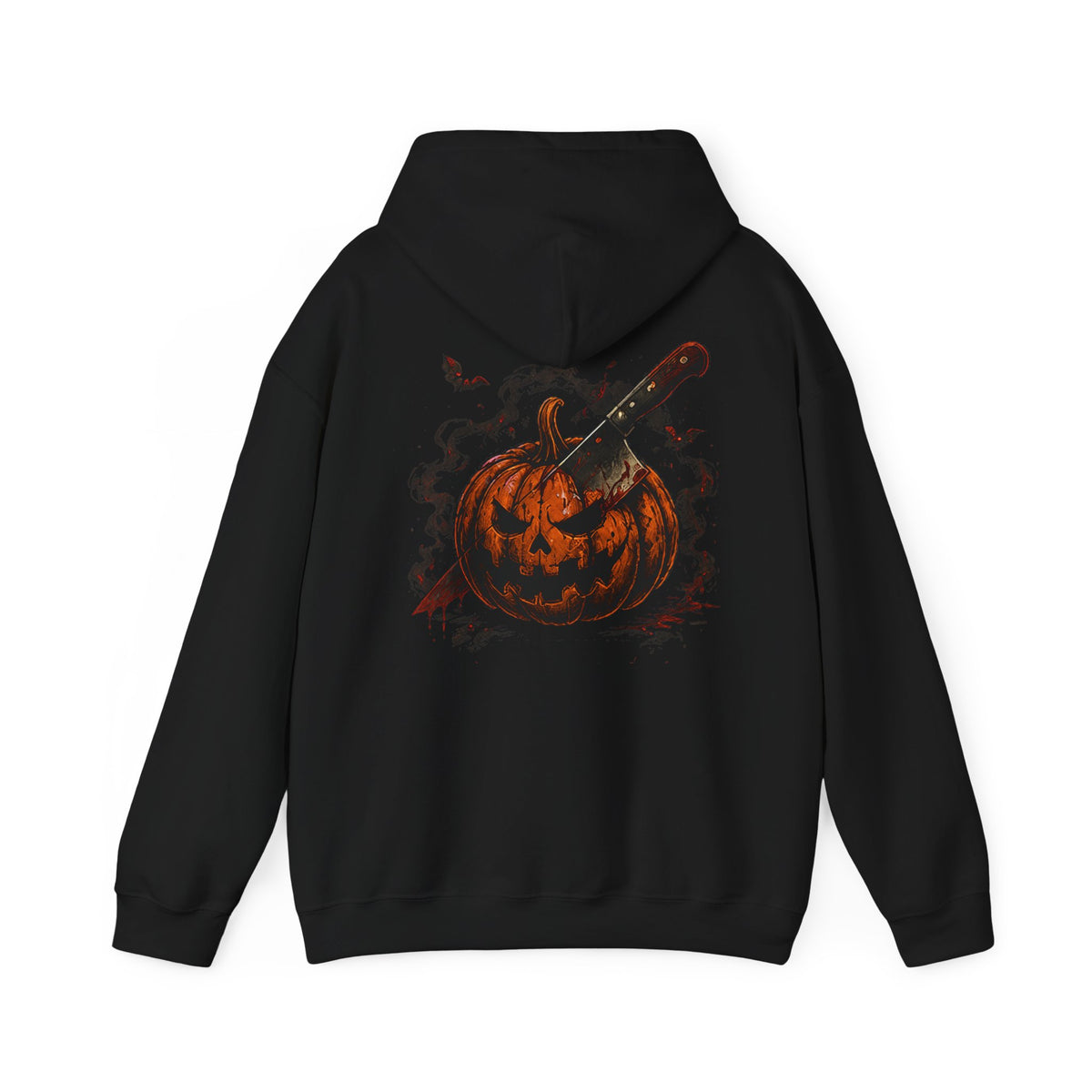 Carve Your Destiny Pumpkin Hoodie in Black — back view