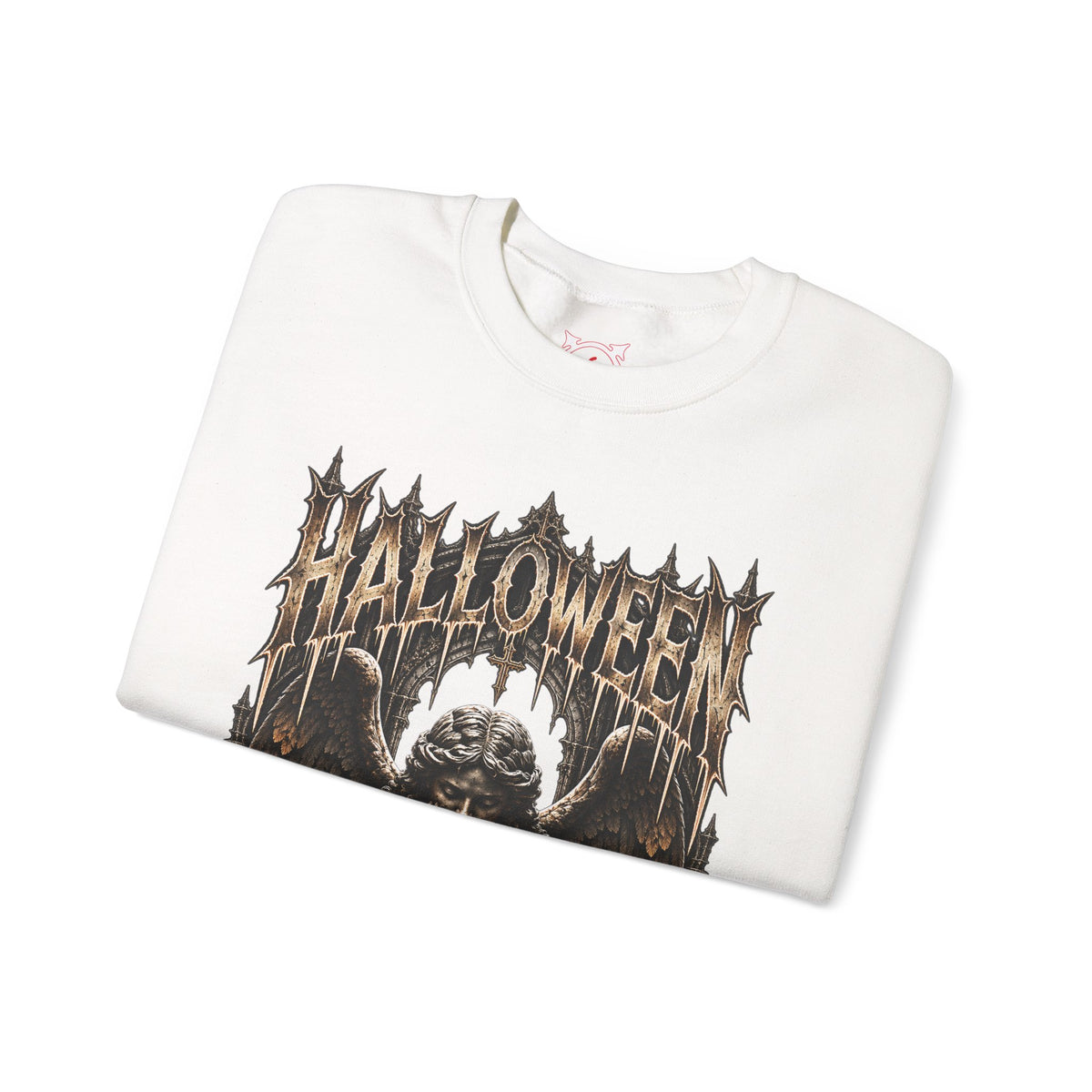 Even Angels Sweatshirt in White — folded view