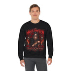 Beauty of the Dead Gothic Portrait Sweatshirt in Black — model view