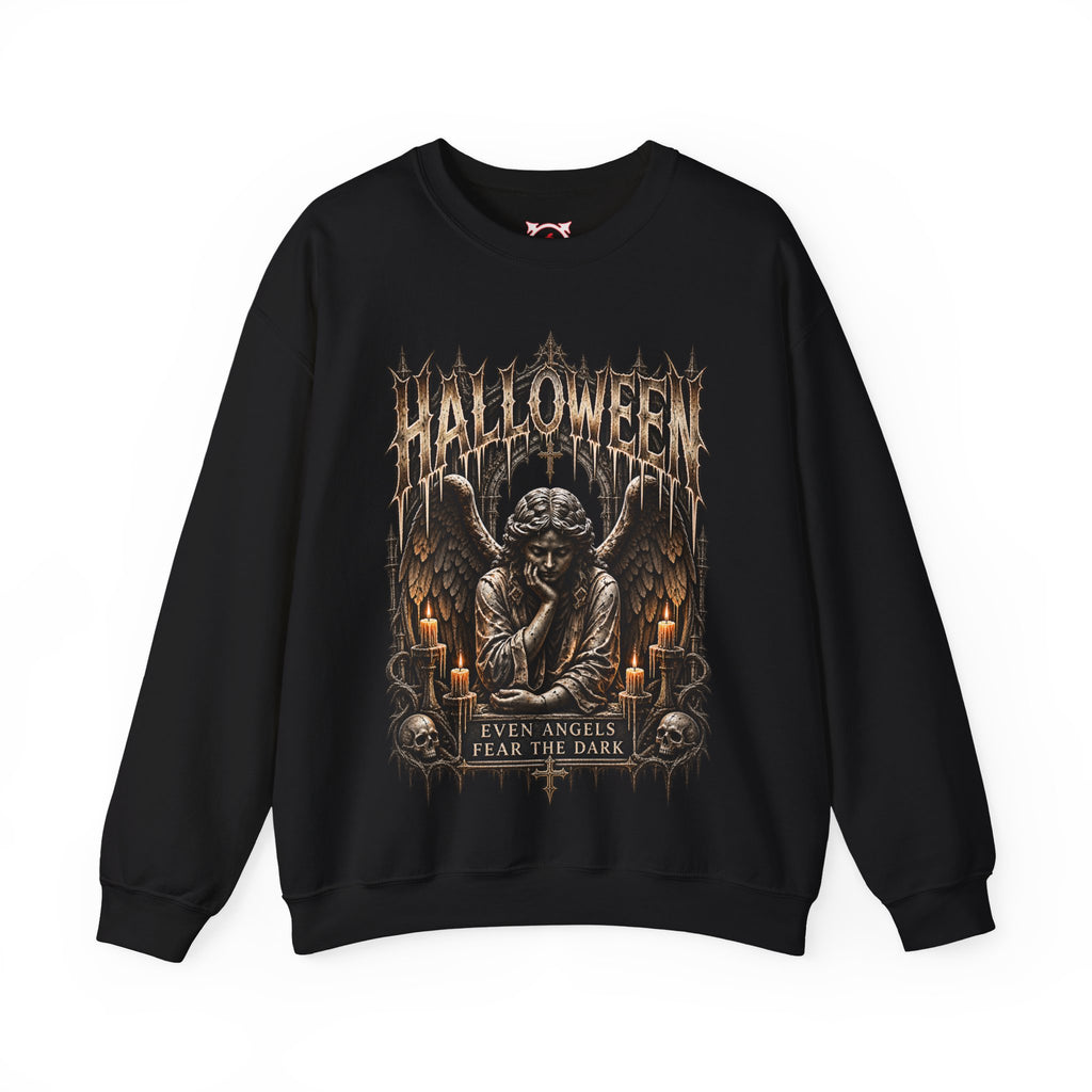 Even Angels Sweatshirt in Black — front view