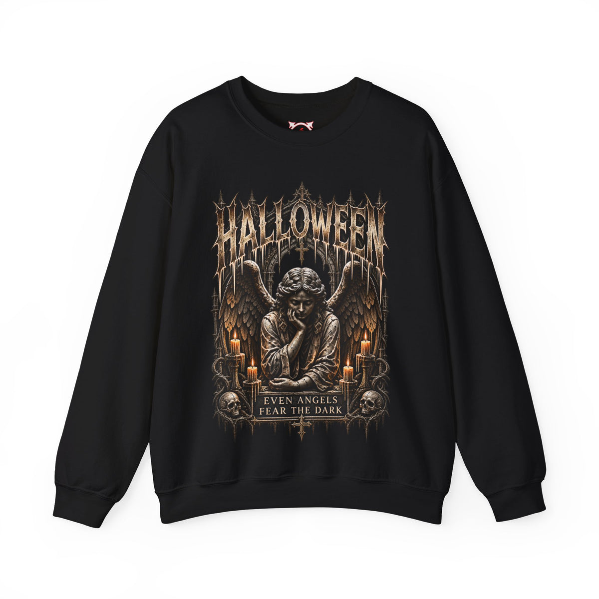 Even Angels Sweatshirt in Black — front view