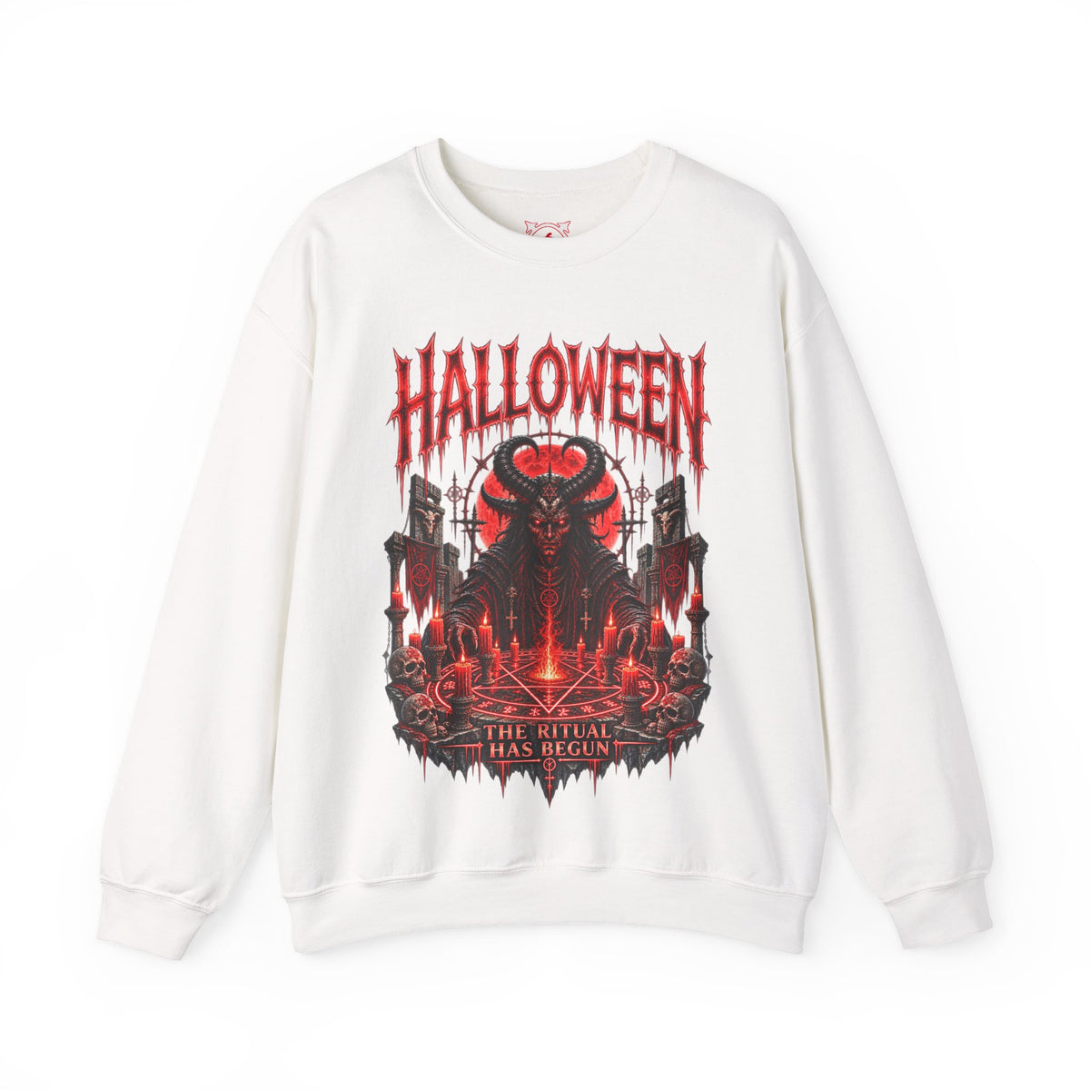 The Ritual Occult Sweatshirt in White — front view