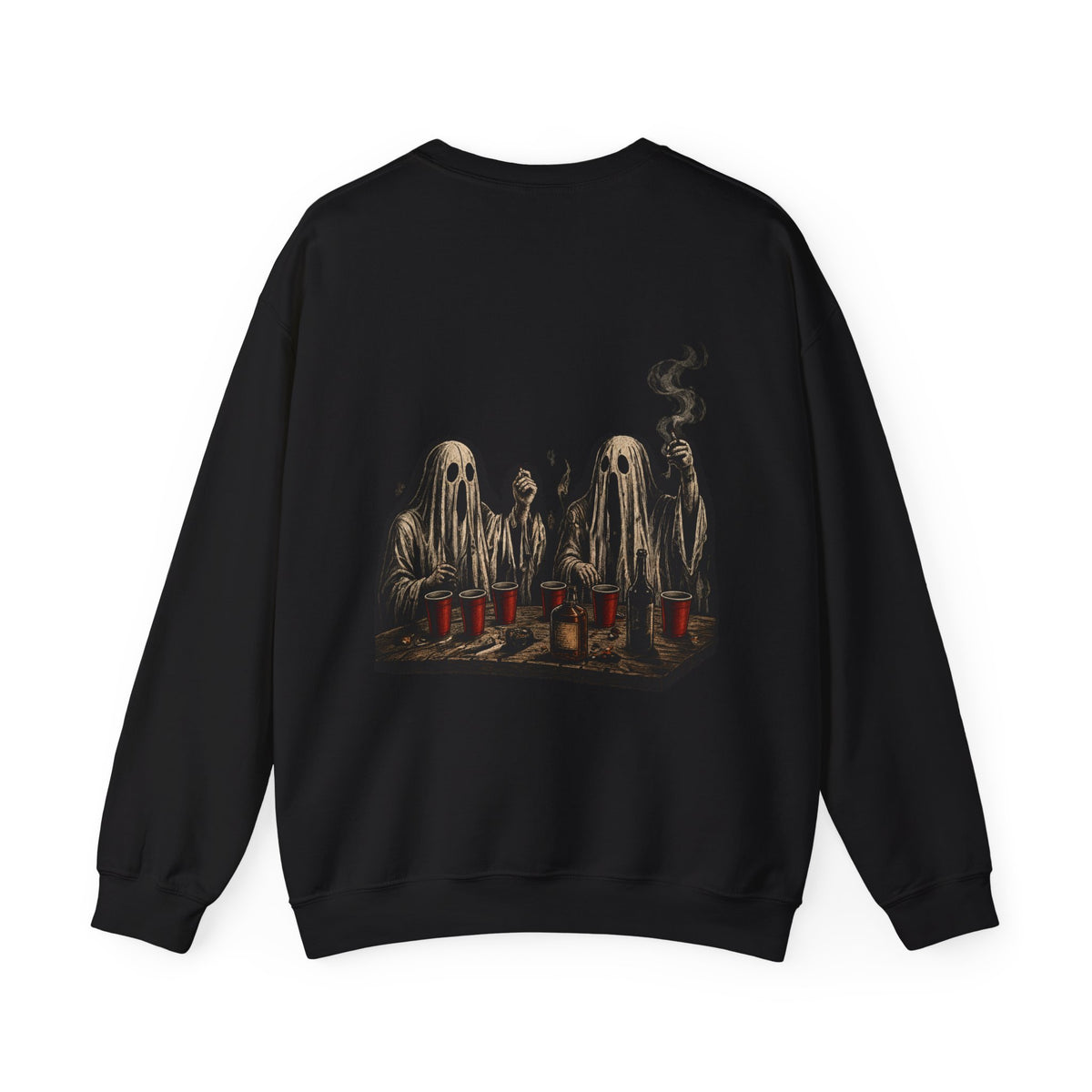 Ghosts Just Wanna Have Fun Sweatshirt in Black — back view