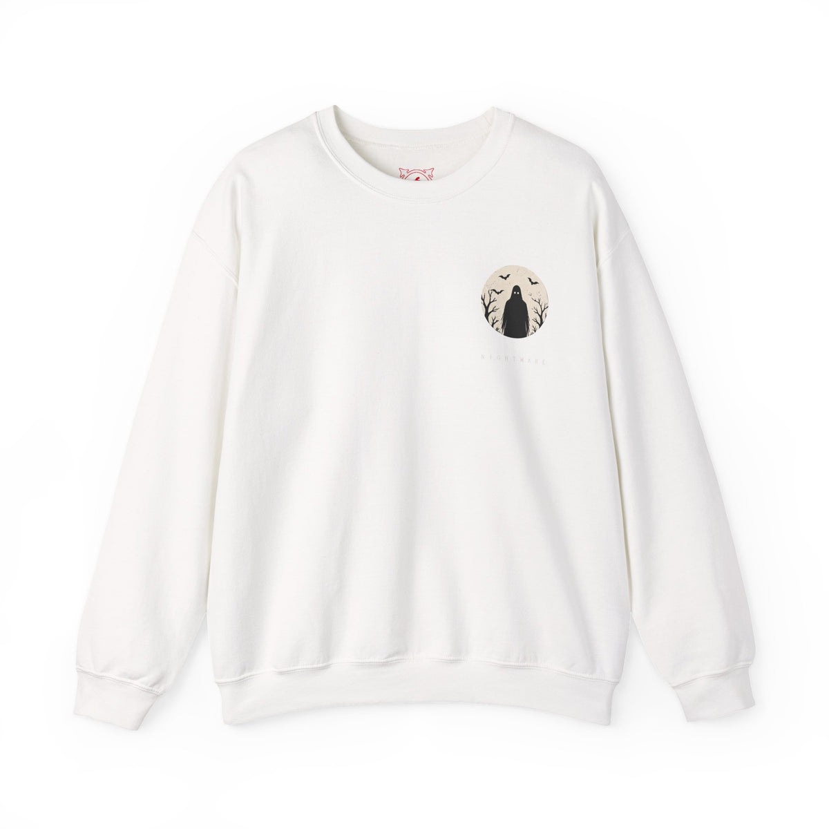 Nightmare Moon Ghost Sweatshirt in White — front view