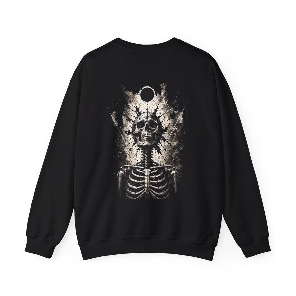 Eclipse Skeleton Sweatshirt in Black — back view