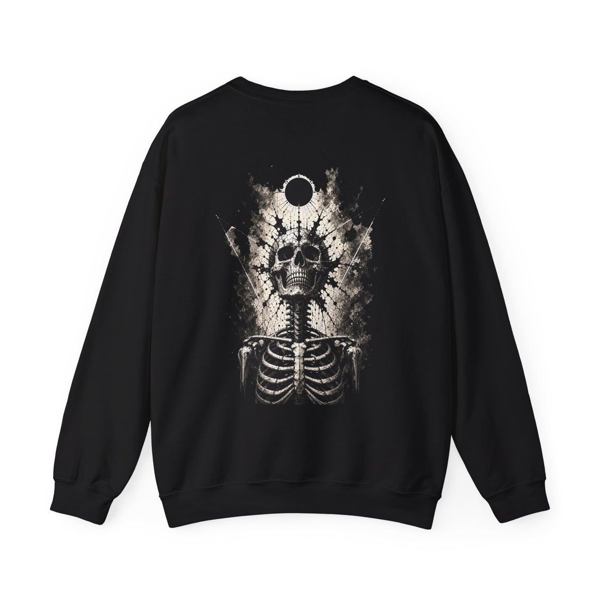 Eclipse Skeleton Sweatshirt in Black — back view