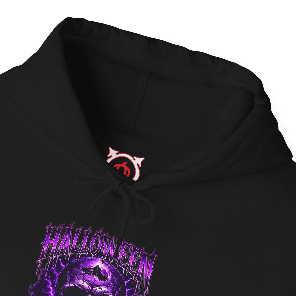Deepest Fear Skull Hoodie in Black — front view