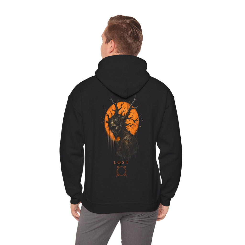Lost Skull Hoodie in Black — model view