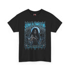 She Never Left Ghost T-Shirt in Black — front view