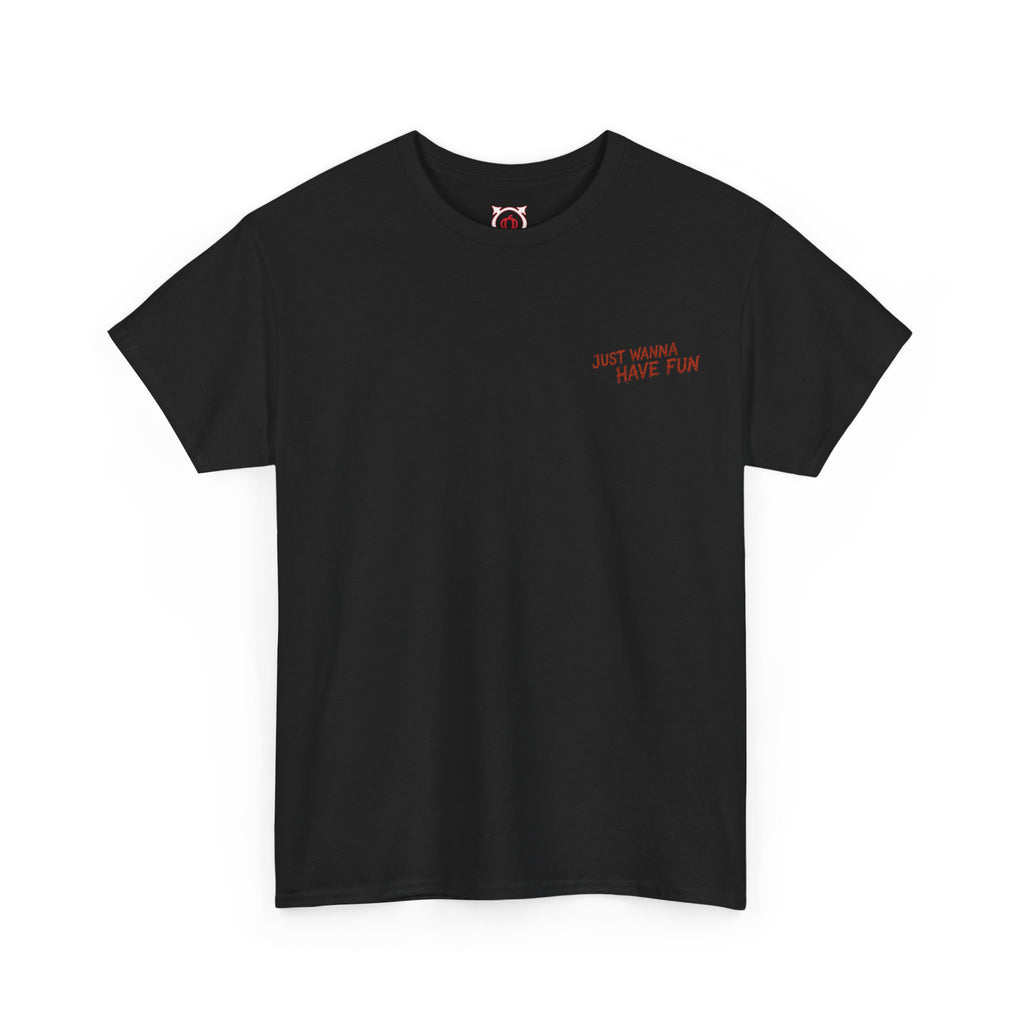 Ghosts Just Wanna Have Fun T-Shirt in Black — front view
