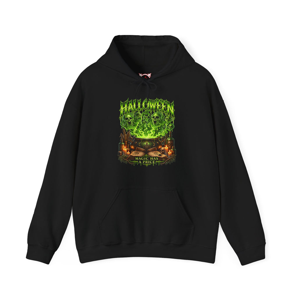 Magic Has a Price Cauldron Hoodie in Black — front view