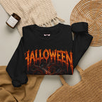 Carved by Fear Pumpkin Sweatshirt in Black — folded view