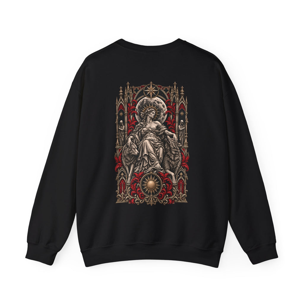 Moonveil Sweatshirt in Black — back print view