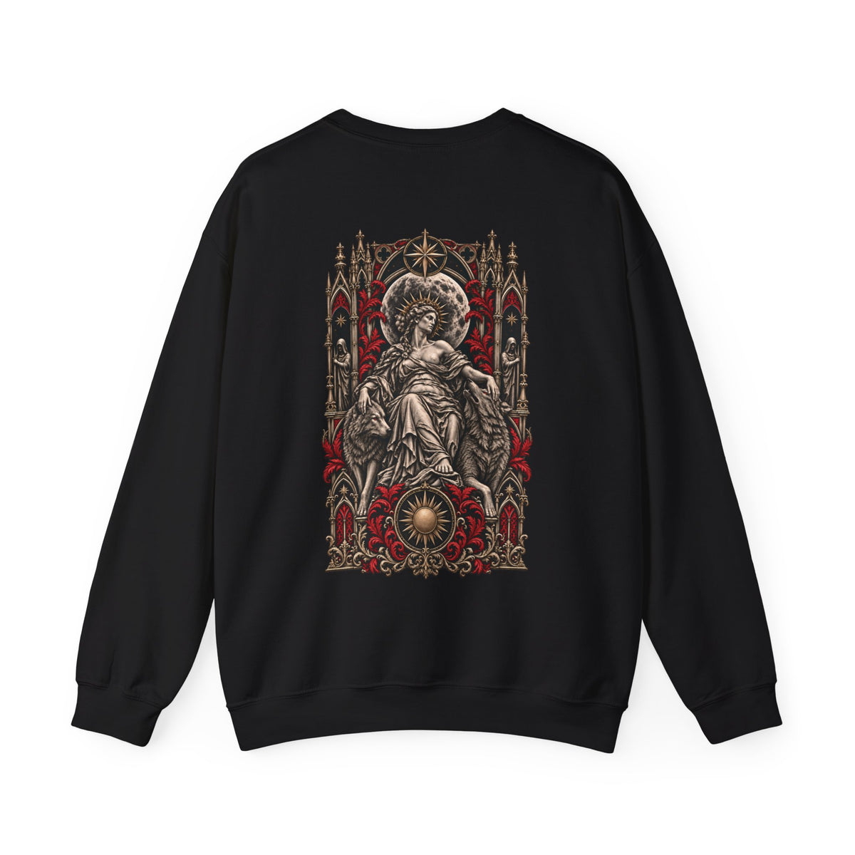 Moonveil Sweatshirt in Black — back print view