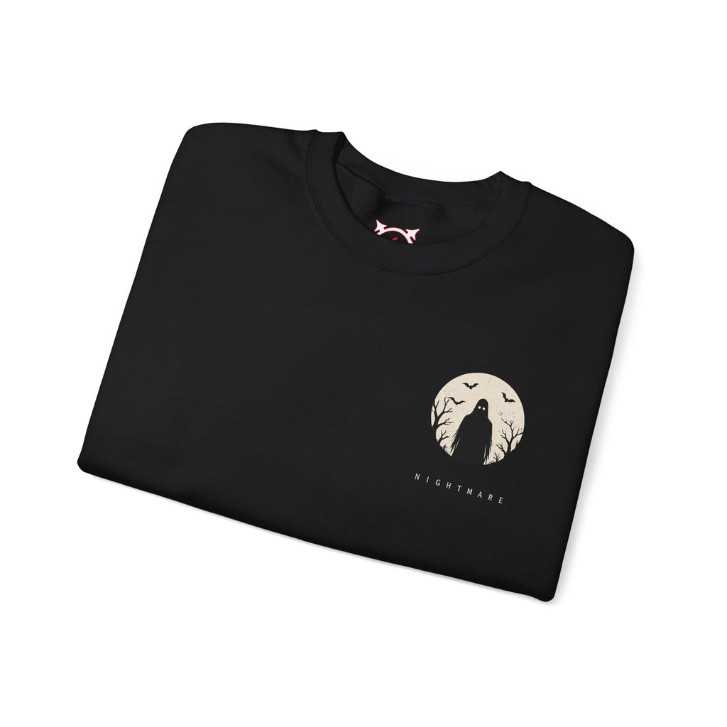 Nightmare Moon Ghost Sweatshirt in Black — folded view