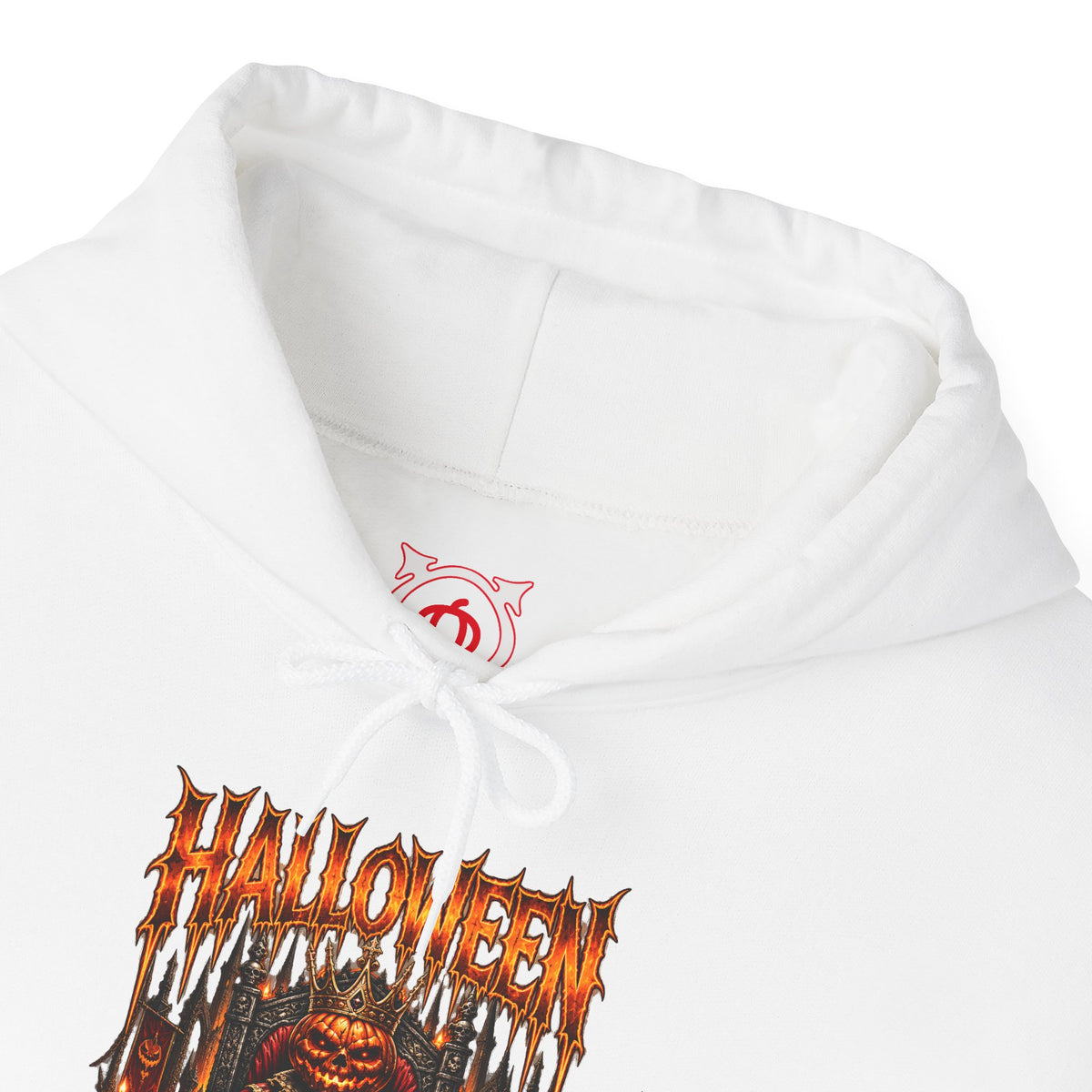 Pumpkin King Hoodie in White — front view