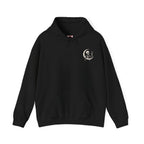 Crescent Skeleton Hoodie in Black — front view