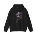 Death Smile Pumpkin Hoodie in Black — back view