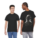 Silent Help Faceless Figure T-Shirt in Black — model view