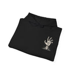 Still Reaching Zombie Hand Hoodie in Black — folded view
