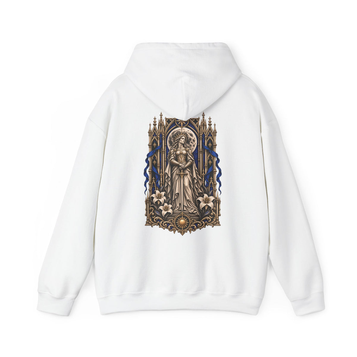Vigil Hoodie in White — back view