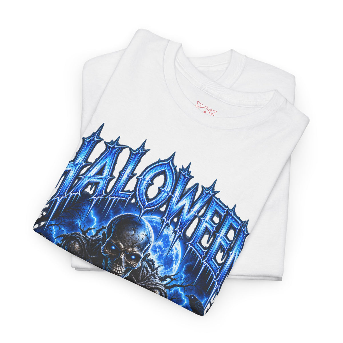 The Dead Walk Skeleton T-Shirt in White — folded view