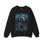 She Never Left Ghost Sweatshirt in Black — front view