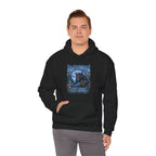 Full Moon Terror Werewolf Hoodie in Black — model view