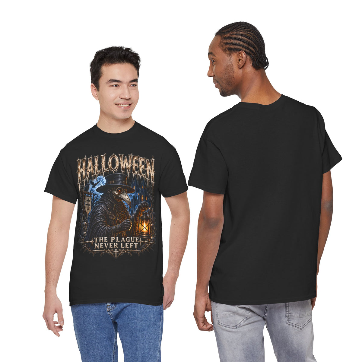 Plague Watch Plague Doctor T-Shirt in Black — model view