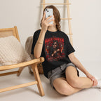 Beauty of the Dead Gothic Portrait T-Shirt in Black — model view
