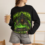 Magic Is Real Witch Sweatshirt in Black — model view