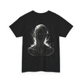 Silent Help Faceless Figure T-Shirt in Black — back view