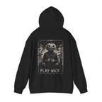 Play Nice Pumpkin Hoodie in Black — back view