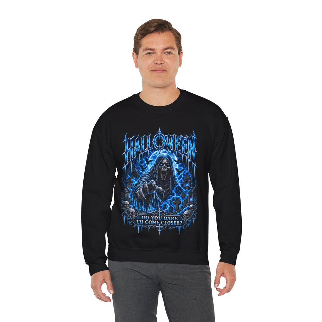Come Closer Ghost Sweatshirt in Black — model view