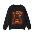 Bad Luck Follows Black Cat Sweatshirt in Black — front view